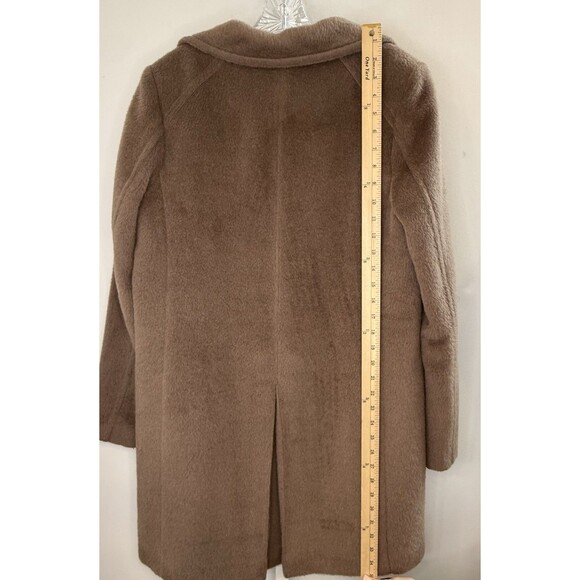 Cole Haan Women’s Wool Blend Coat 10 Brown Alpaca Blend Lined Mid Length Jacket - Picture 4 of 16